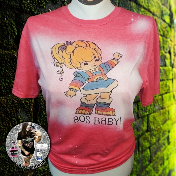 80's Baby Rainbow Brite Summer Bleached Tee Shirt - Picture 1 of 2